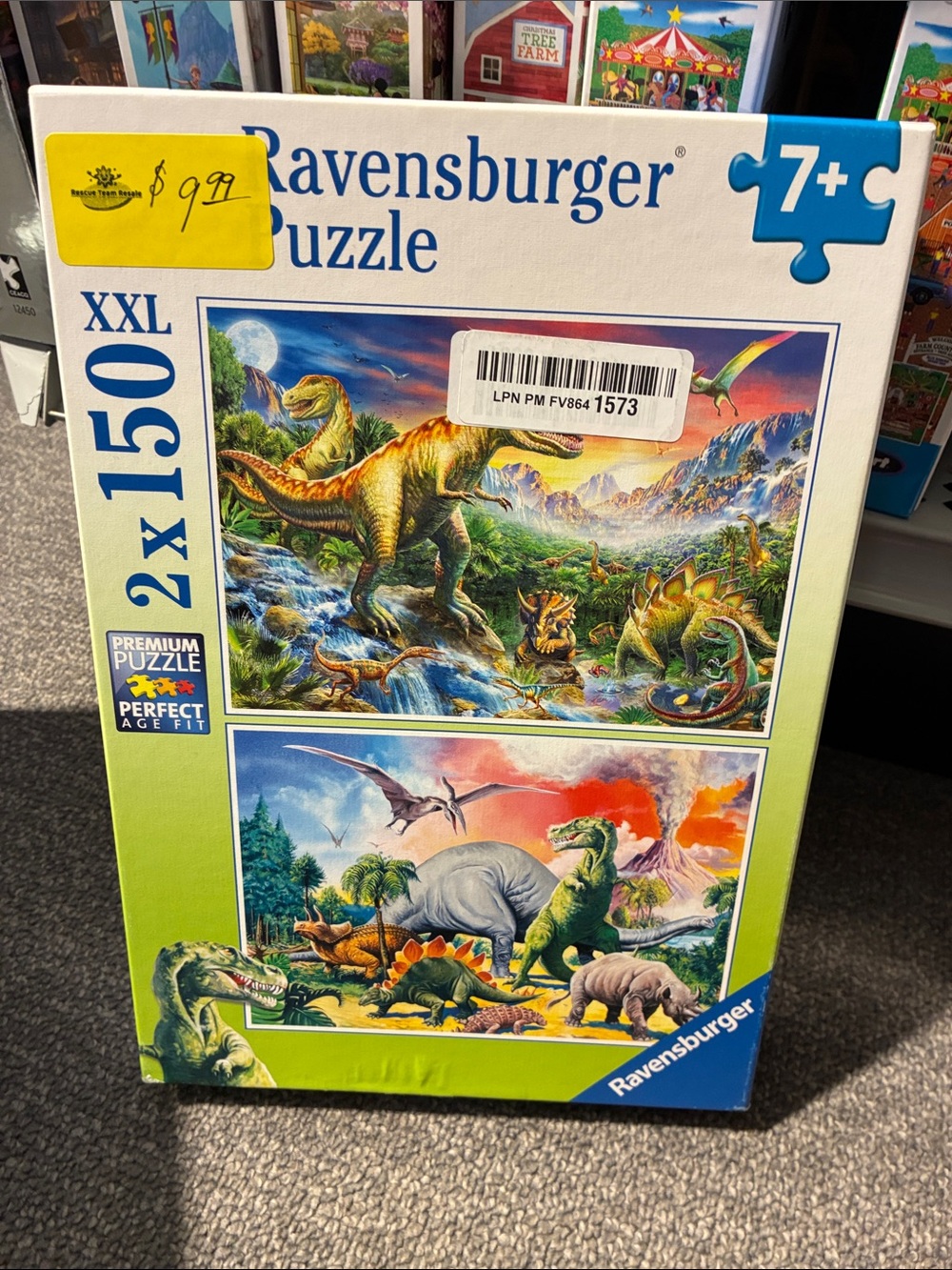 Ravensburger Kids Dinosaur Puzzle 2 x 150 Pieces - Green